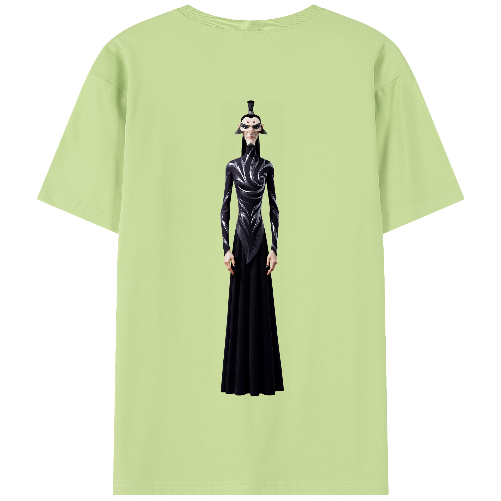 （画像用） Ne Zha 2 ナタ 魔童の大暴れ 綿100％半袖Tシャツ（背面プリント）